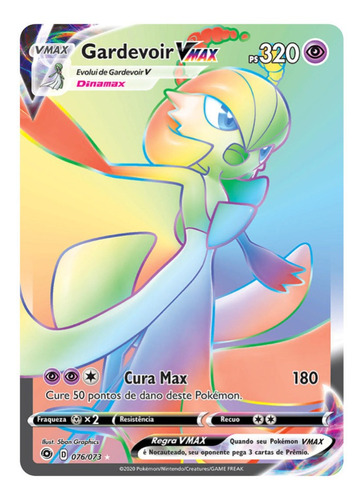 Carta Pokémon Gardevoir Vmax Rainbow Caminho Do Campeão